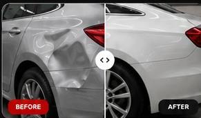 Bodywork before and after repair